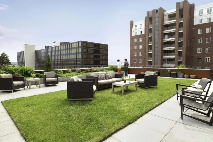 Rooftop lounge at Hotel Vermont