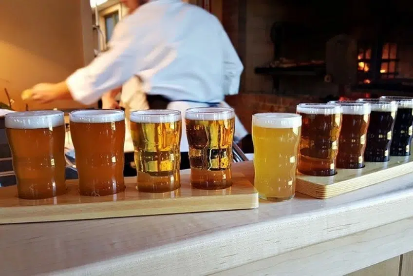 Brewery flight at Trapp Family Lodge