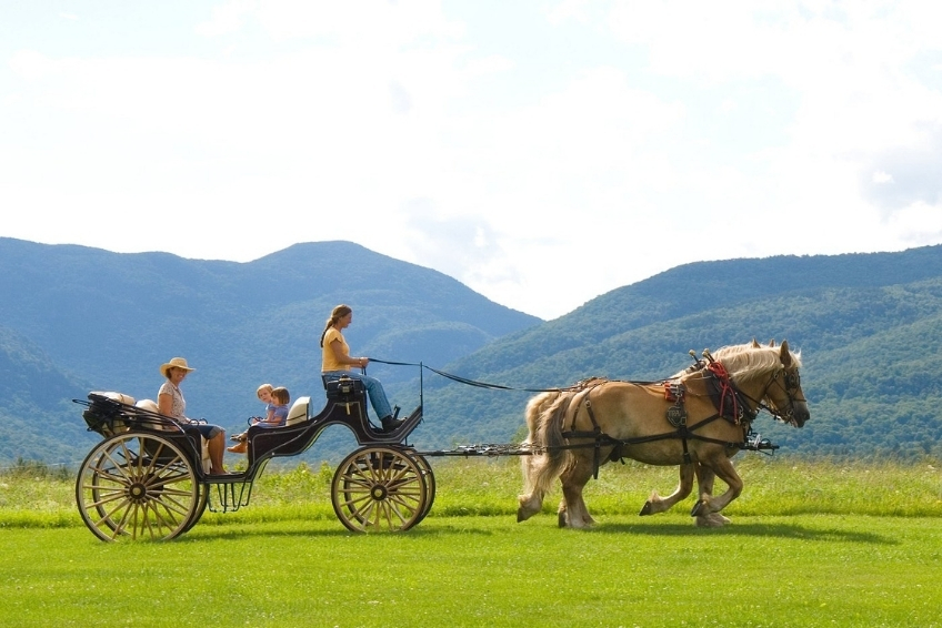 Horse drawn carriage rides at Trapp Family Lodge