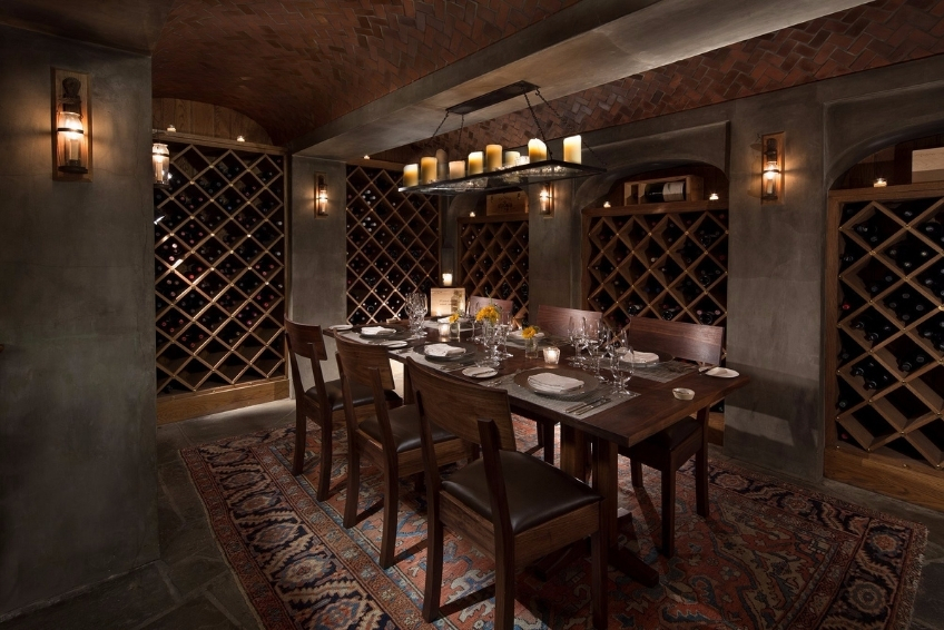 Wine Cellar private dining at Twin Farms
