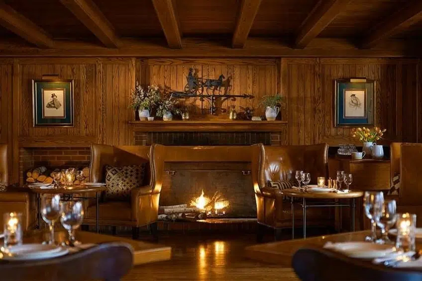 Fireside dining at Woodstock Inn and Resort