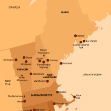 New England Map Fall Into New England Map