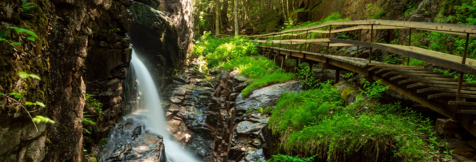 7. Hike The Flume Gorge - New Hampshire Fall Foliage Guide