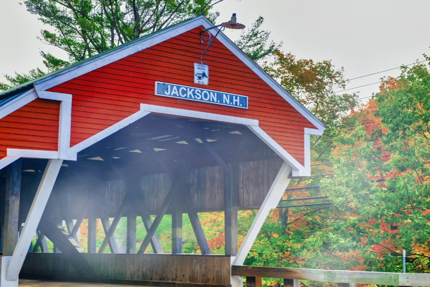 Covered Bridge In Jackson, New Hampshire